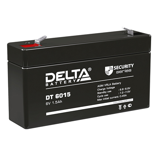 Промышленный аккумулятор - DELTA 6В 1,5A/h 97х24х58мм / DT 6015