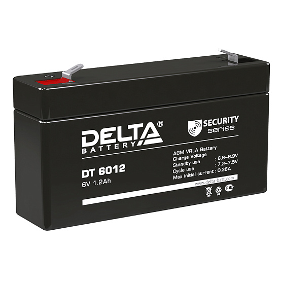 Промышленный аккумулятор - DELTA 6В 1,2A/h 97х24х58мм / DT 6012