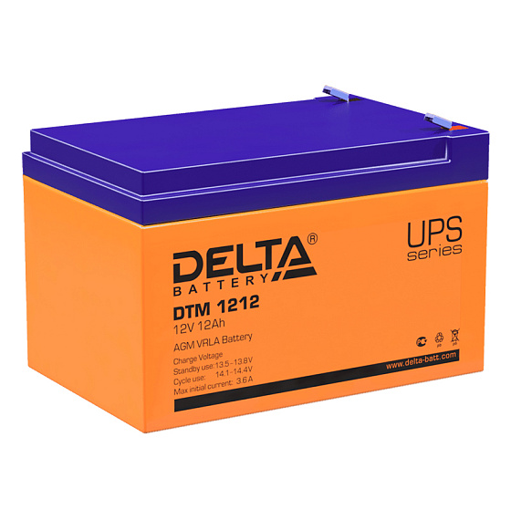 Промышленный аккумулятор - DELTA 12В 12A/h 151х98х101мм / DTM 1212