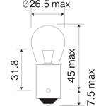 МАЯК - Лампа накаливания для грузовых авто P21W 24V 21W BA15s, 10шт / 62413/10