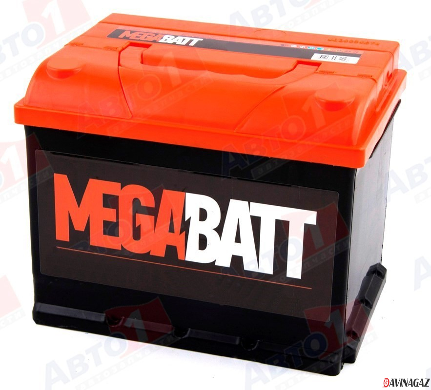 Аккумулятор - MEGA BATT 65A/h 660A R+ 242x175x190 / 6CT-65 NR
