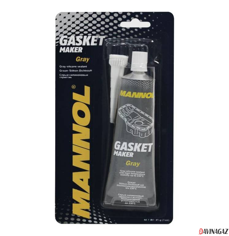Герметик прокладочный - MANNOL Gasket Maker Grey -40°C + 230°C, 85г (9913 / 98476)