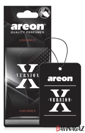 AREON - Ароматизатор воздуха Areon X VERSION Coconut картонка / ARE-AXV04