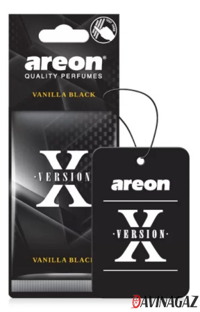 AREON - Ароматизатор воздуха Areon X VERSION Vanilla Black картонка / ARE-AXV11