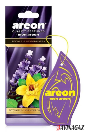 AREON - Ароматизатор MON Patchouli Lavender Vanilla картонка / ARE-MA34