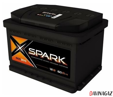 Аккумулятор - SPARK 60Ah 500A (EN) L+ 242x175x190мм / SPA 60-3-L